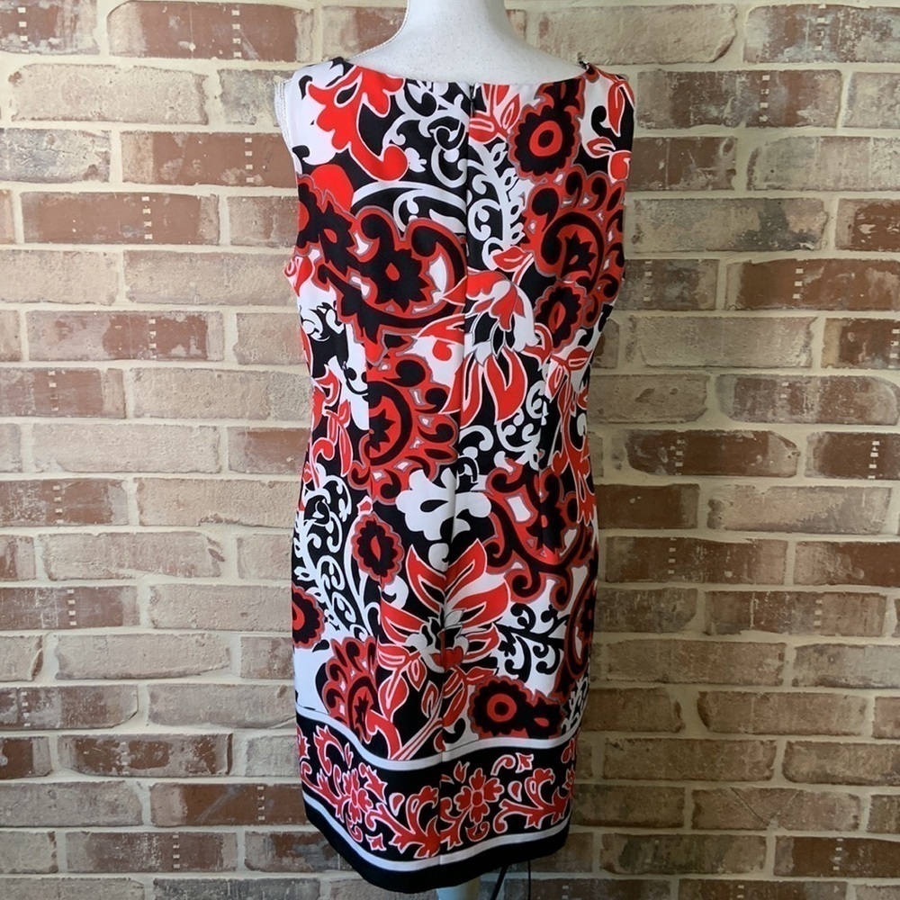 Perceptions Petite Floral Sleeveless Midi Sheath Dress Size 14P - Picture 4 of 6